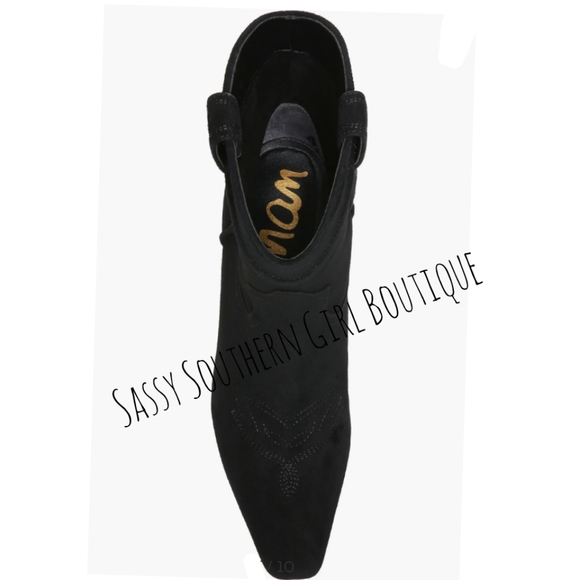 ⭐🆕Sam Edelman black suede western bootie - Picture 8 of 14